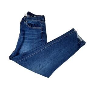 NICOLE MILLER NEW YORK Womens 12 Soho High Rise Ankle Slim Distressed Jeans